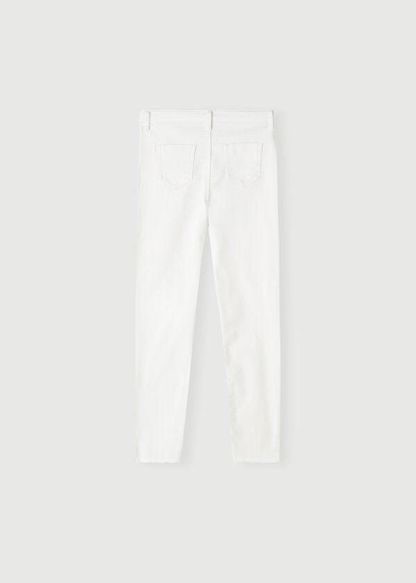 bele otroške pajkice calzedonia ripped stretch skinny