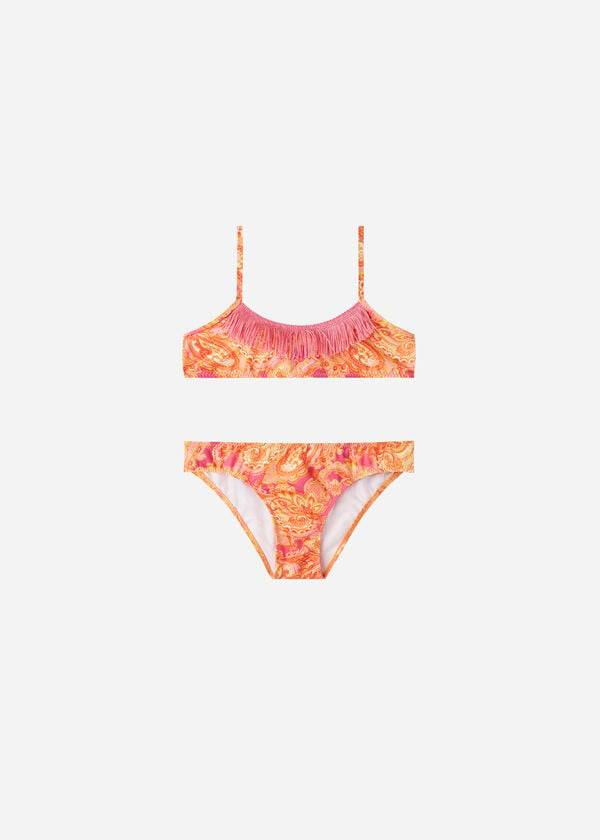 rdeče otroške kopalke calzedonia paisley jasmine