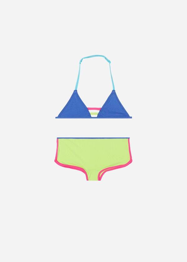 modre dvodelne otroške kopalke calzedonia tokyo eco