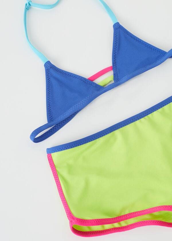 modre dvodelne otroške kopalke calzedonia tokyo eco