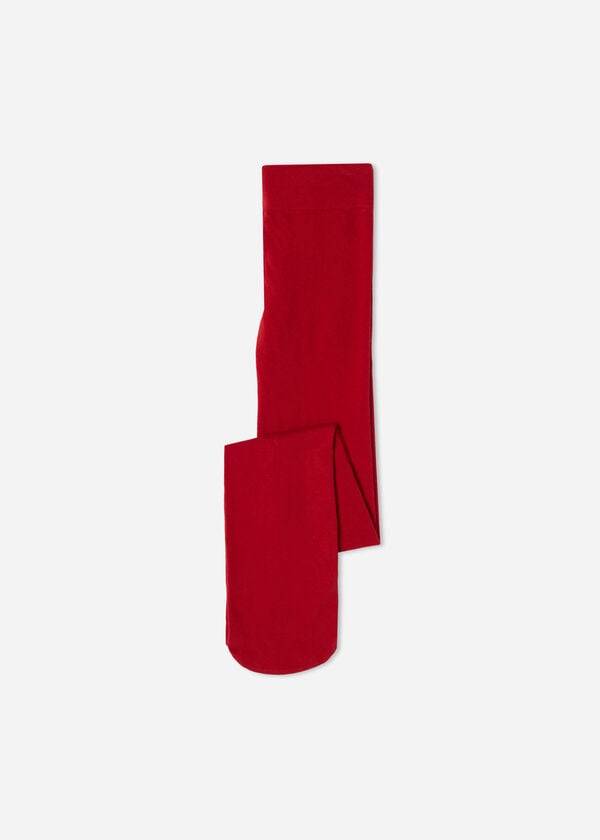 otroške pajkice calzedonia eco cotton rdeče