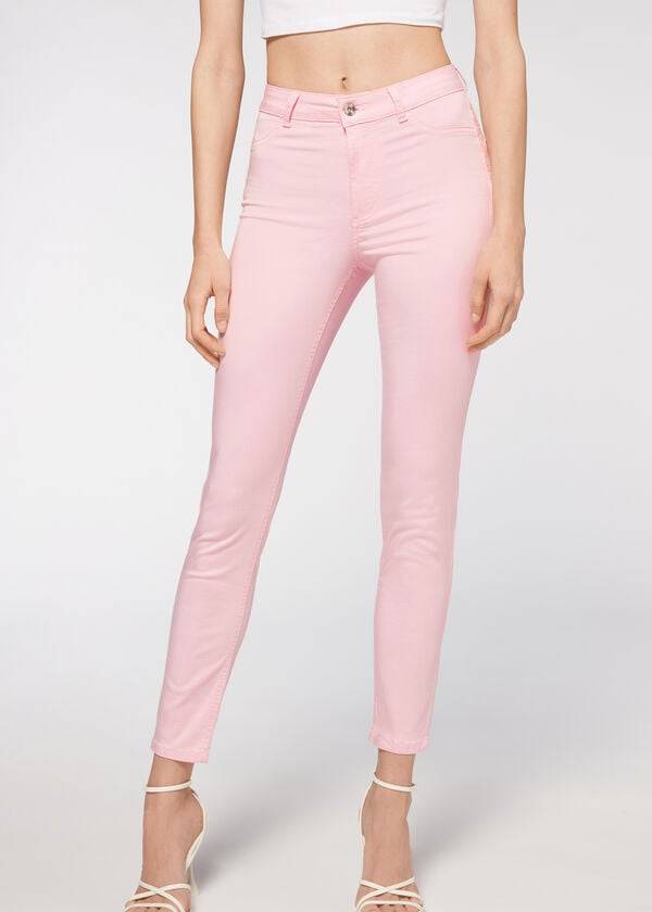 roza calzedonia eco light push-up denim ženske kavbojke