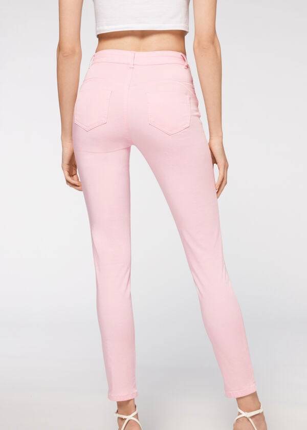 roza calzedonia eco light push-up denim ženske kavbojke