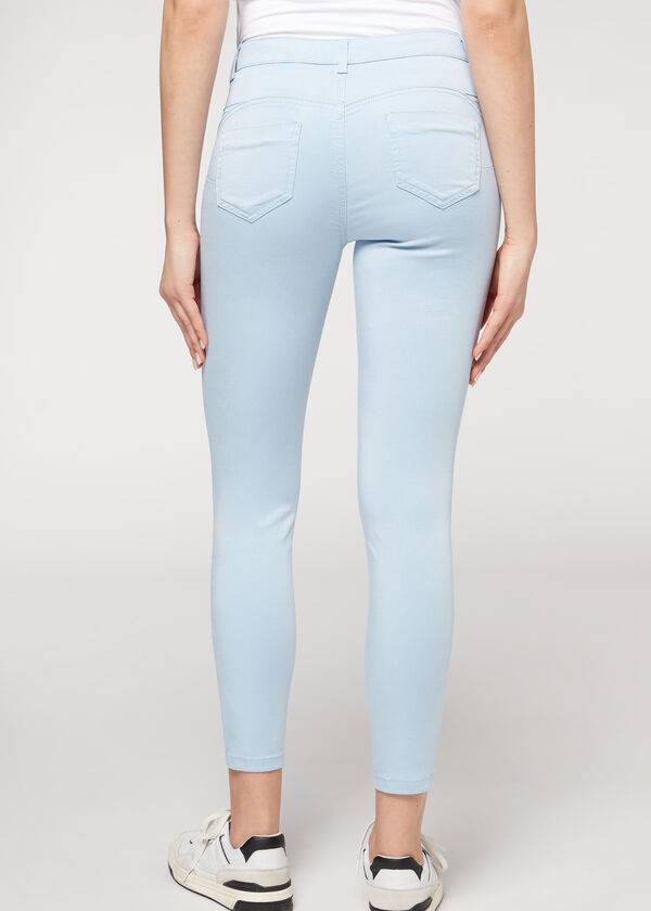 Ženske kavbojke calzedonia eco light push up denim bež barve
