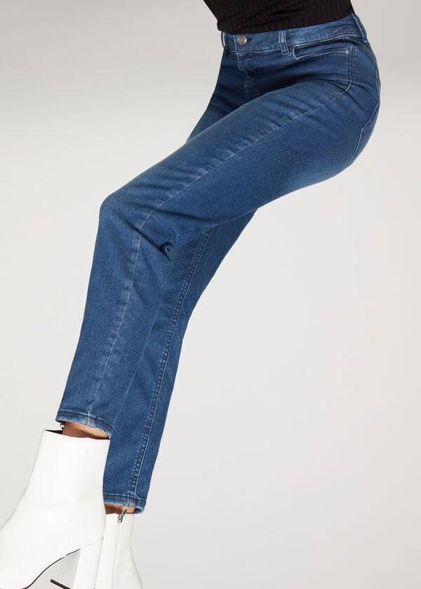 Ženske kavbojke calzedonia super flex denim z visokim pasom super tanke modre