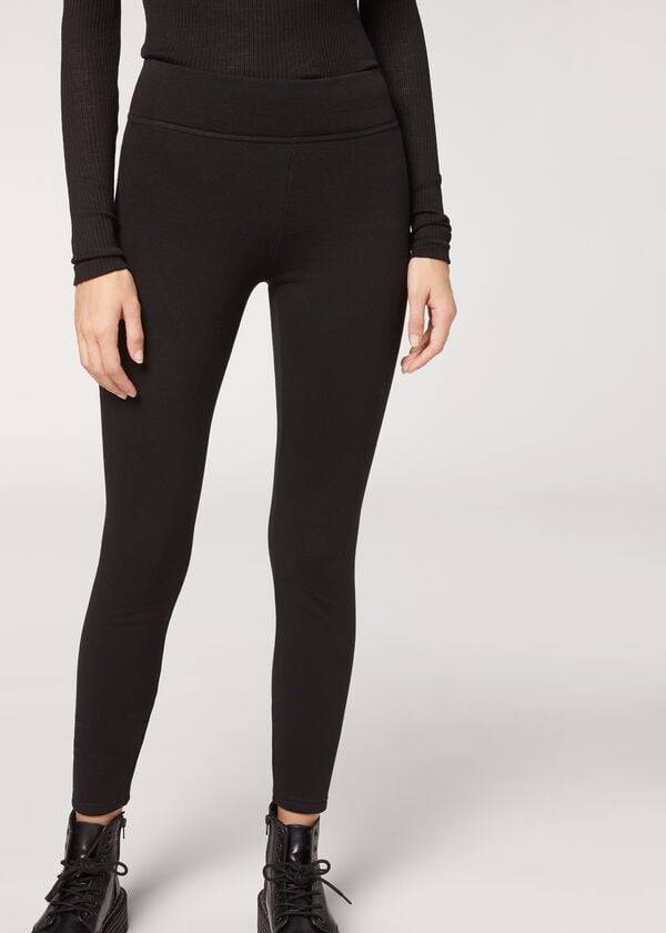 Črne ženske pajkice calzedonia plush ultra thermal