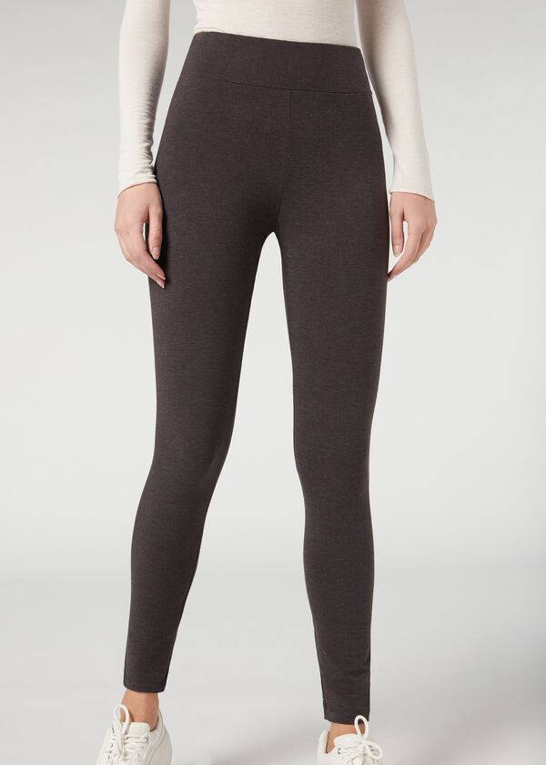 Ženske termo legice calzedonia sive barve