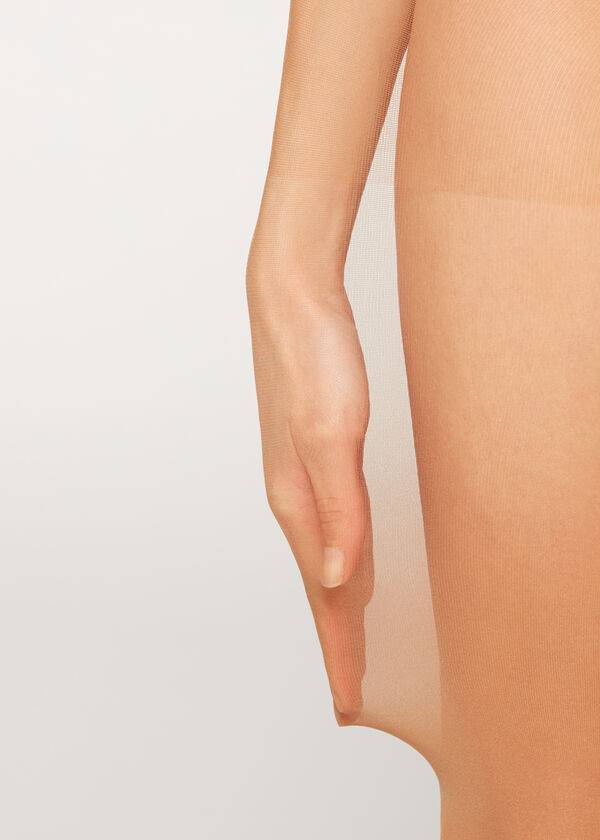 Ženske prosojne pajkice calzedonia 20 denier essential bežrjave barve