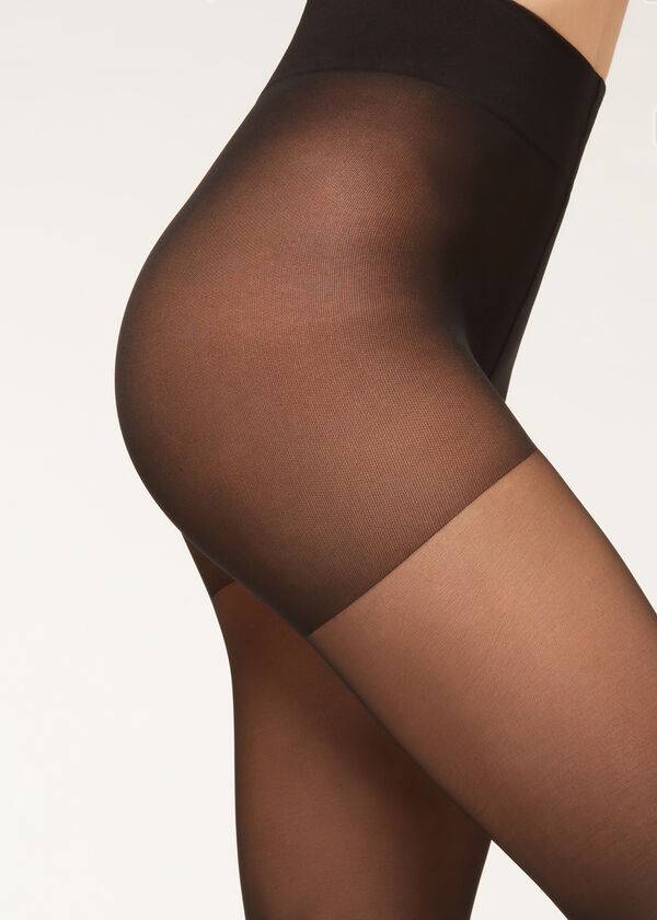 Ženske prosojne pajkice calzedonia 40 denier action srednje velikosti črne