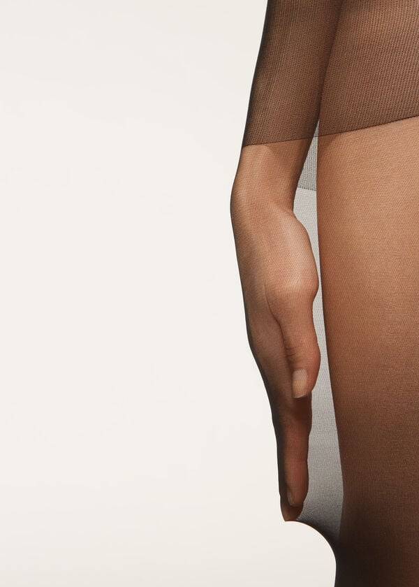 Ženske prosojne pajkice calzedonia 40 denier action srednje velikosti črne