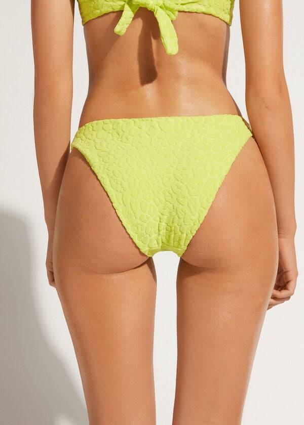 Ženski spodnji del bikinija calzedonia bangkok zelene barve