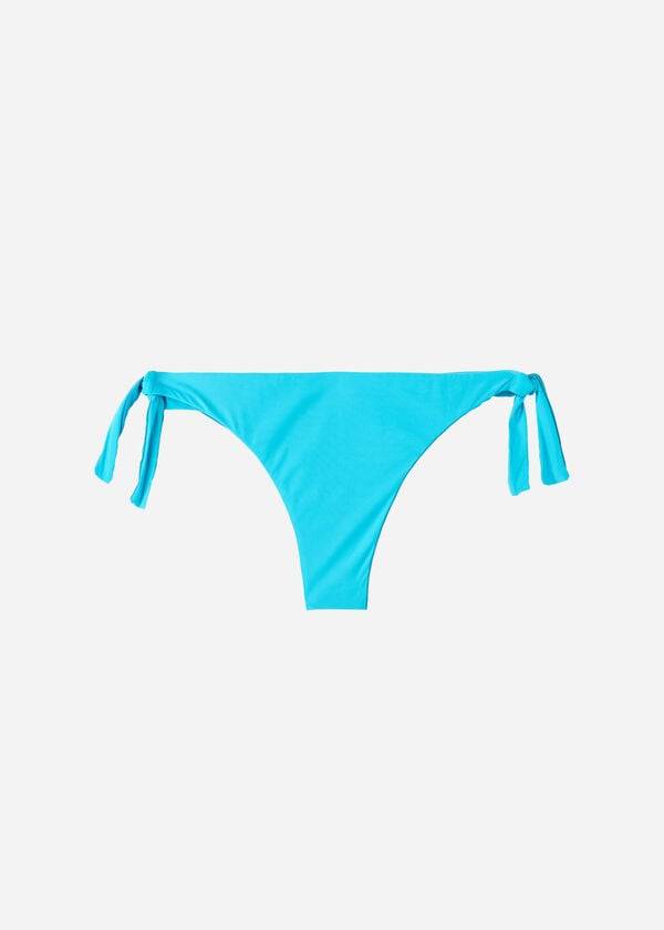 Ženski eko bikini z brazilsko indonezijskim potiskom calzedonia v turkizni barvi