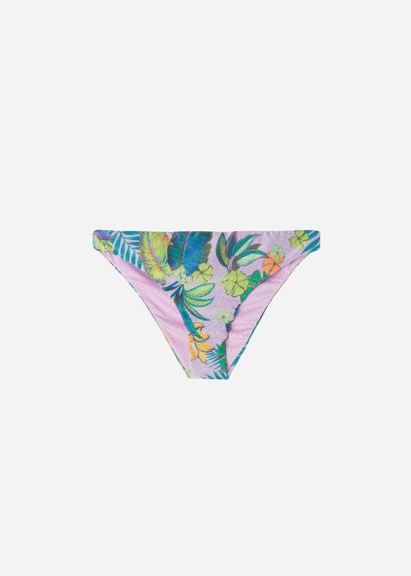 vijolični ženski spodnji del bikinija calzedonia brasilia