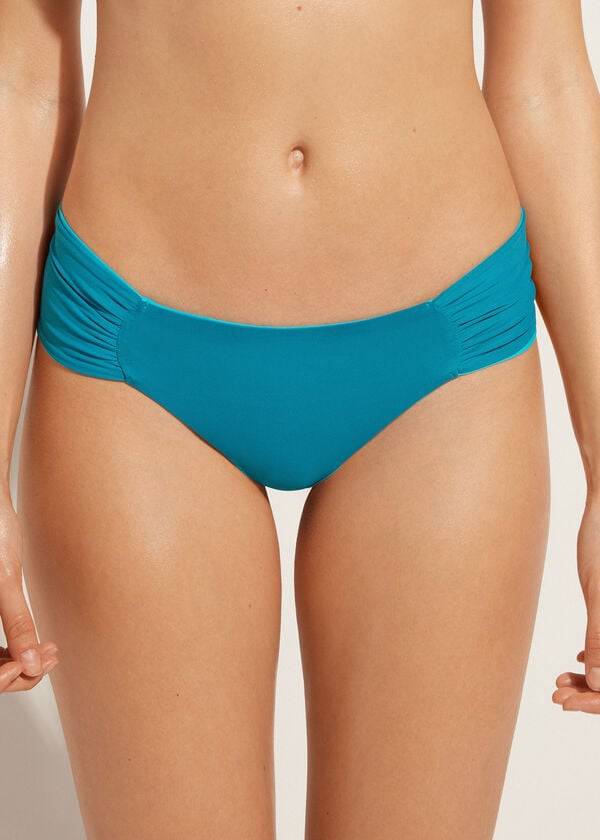 turkizno zelene ženske eko kopalke calzedonia brazilian indonesia