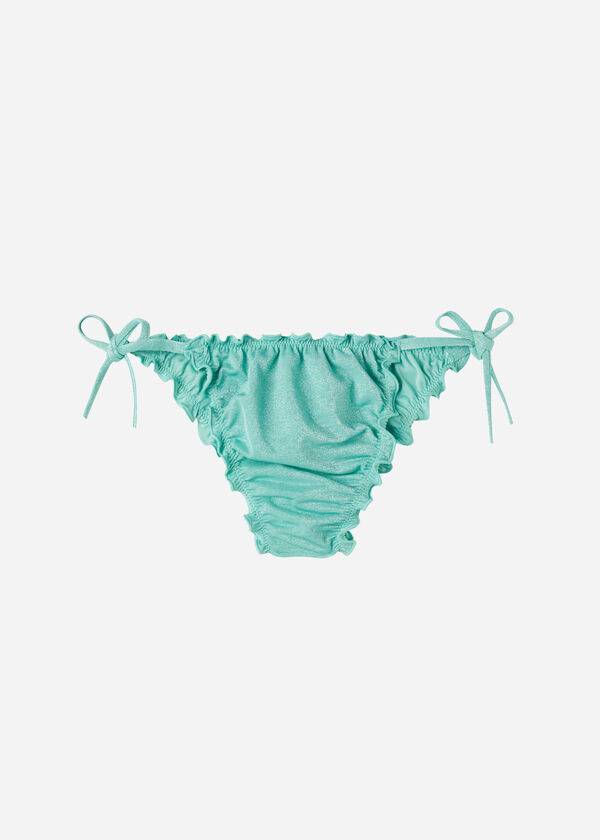 Ženski bikini spodnji del calzedonia brazilske vrvice formentera zelene barve