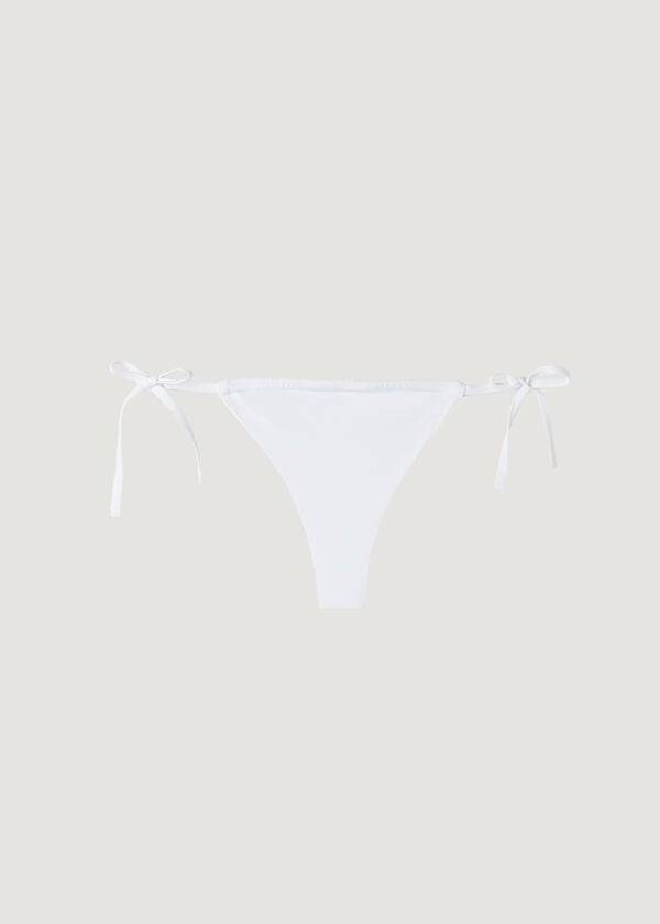 Ženski eko bikini spodnji del calzedonia brazilian string indonesia bele barve