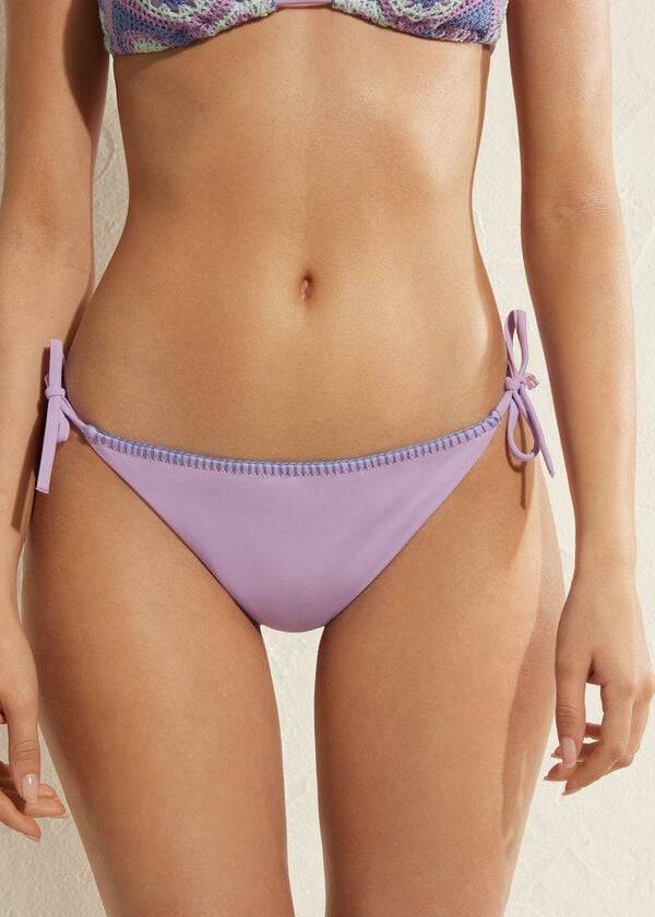 vijolični ženski bikini spodnji del calzedonia brazilske vrvice tel aviv