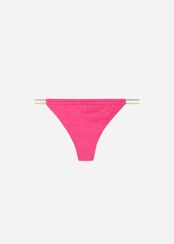 Ženski bikini spodnji del calzedonia brazilian string tokyo eco roza