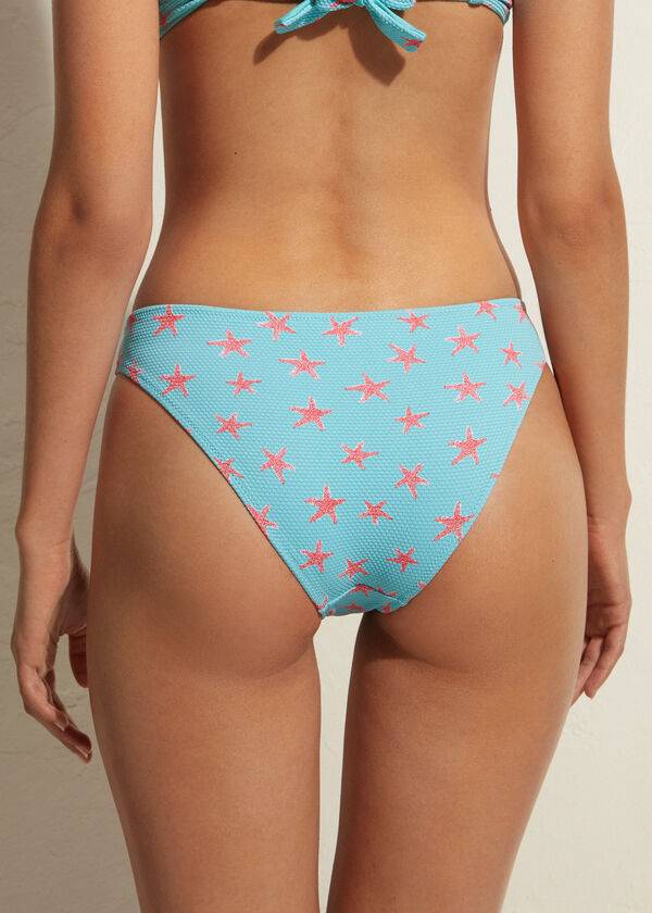 Ženski spodnji del bikinija calzedonia buenos aires temno moder