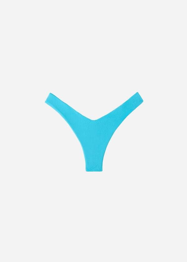 turkizni ženski eko bikini z visokim izrezom calzedonia brazilskega indonezijskega videza