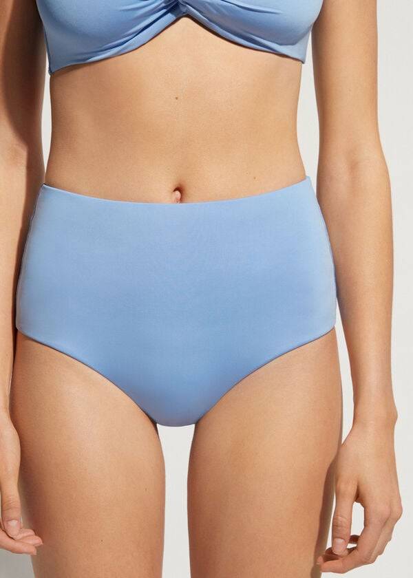 modri ženski bikini z visokim pasom calzedonia indonesia eco