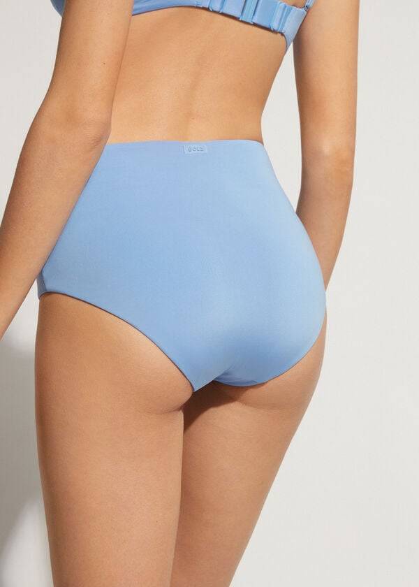 modri ženski bikini z visokim pasom calzedonia indonesia eco