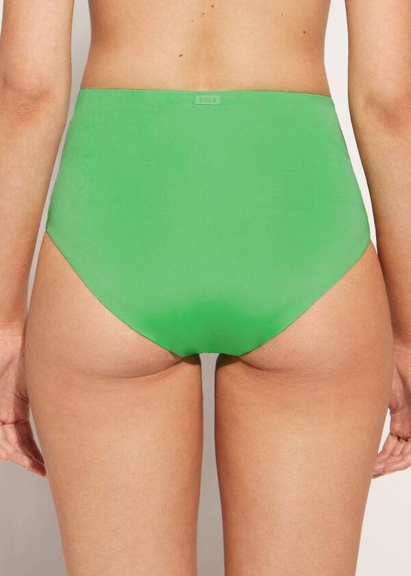 zeleni ženski bikini spodnji del calzedonia high shaper waist indonesia eco