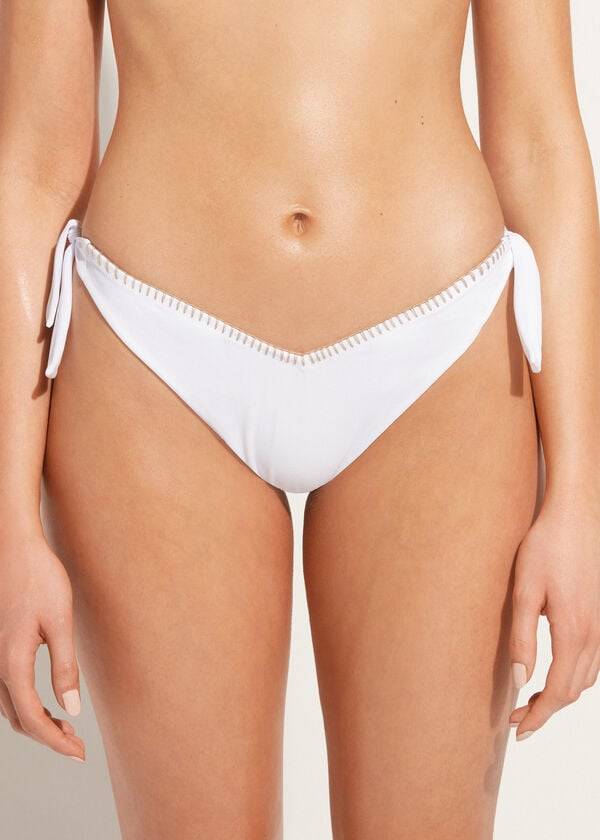 beli ženski bikini z visokim v-izrezom calzedonia brazilski mumbai