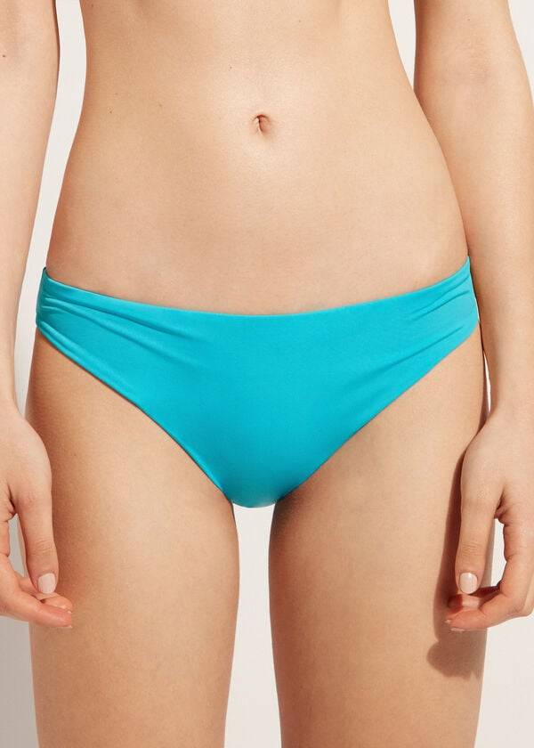 calzedonia indonesia eco nizek spodnji del bikinija za ženske turkizna
