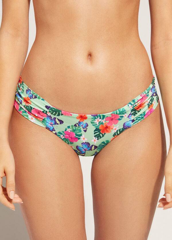 večbarvni ženski bikini z naborki calzedonia ruffled brazilian malibu