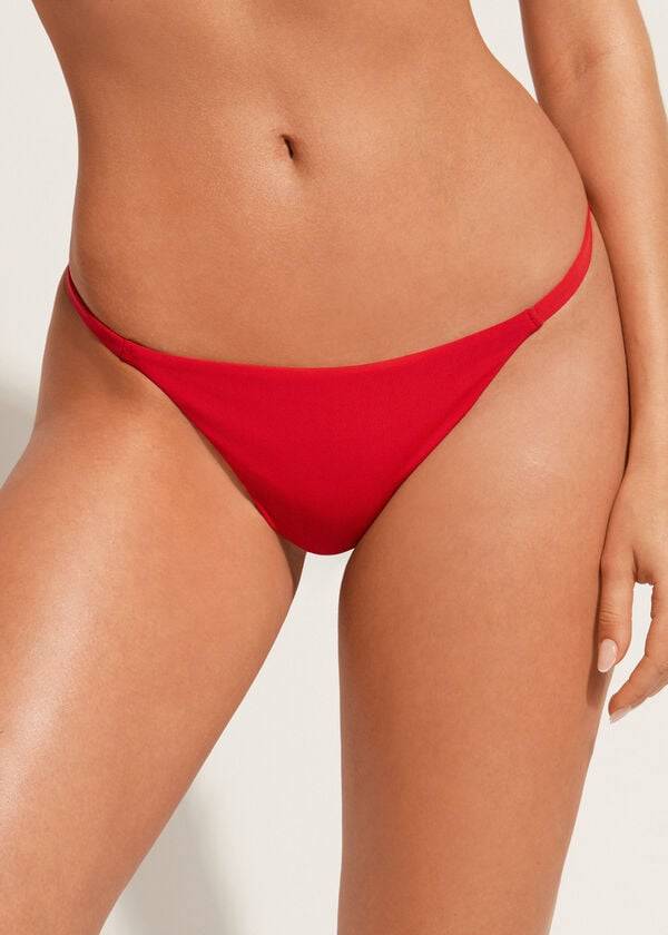 Ženski bikini spodnji del calzedonia thong indonesia eco rdeč