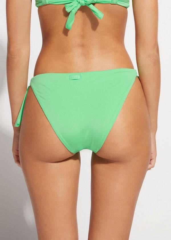 Ženski bikini spodnji del calzedonia tied indonesia eco v barvi mint