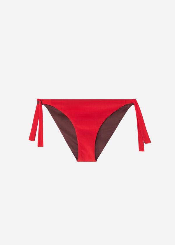 Ženski bikini spodnji del calzedonia tied indonesia eco rdeč