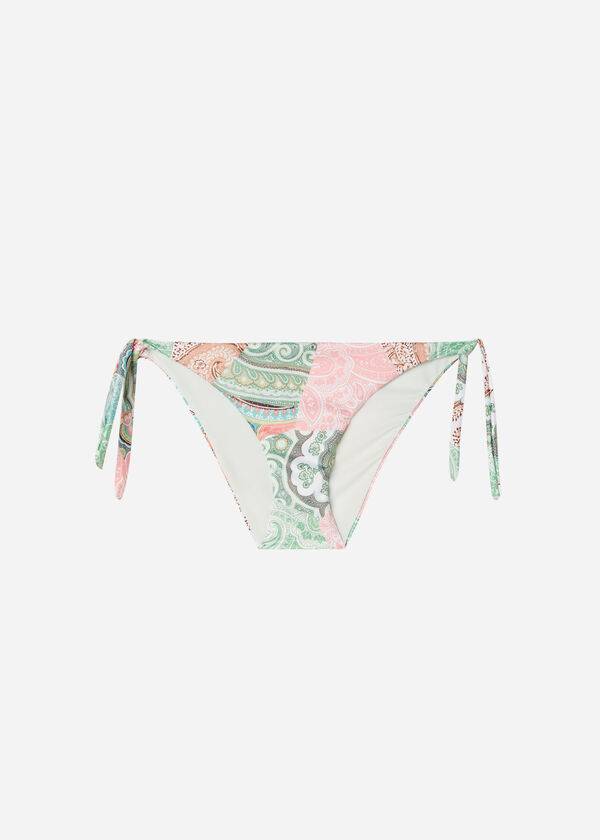 zeleni ženski bikini spodnji del calzedonia tied saint tropez