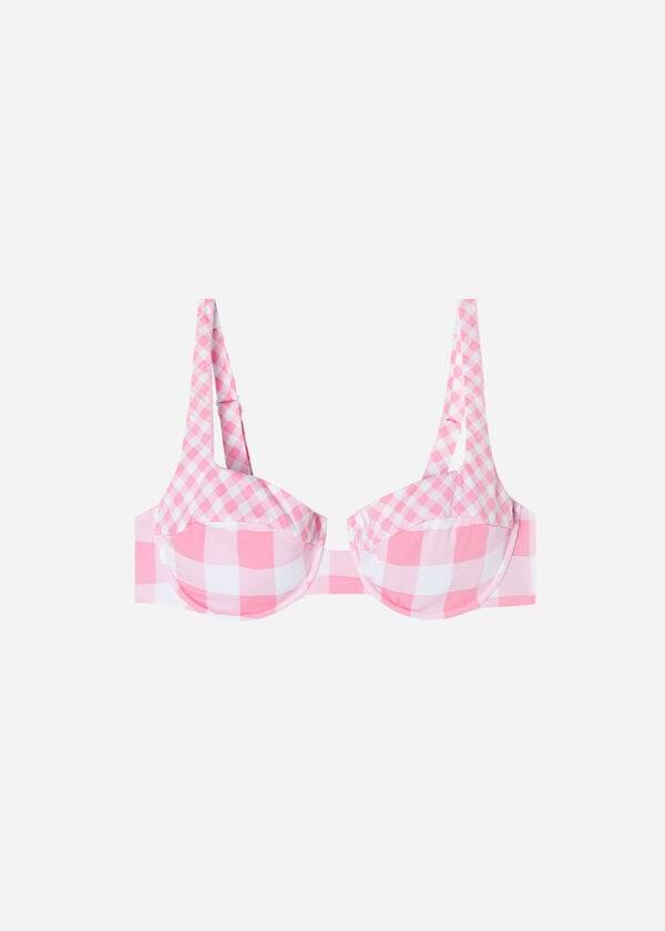 pink calzedonia balconette lione ženski zgornji del kopalk