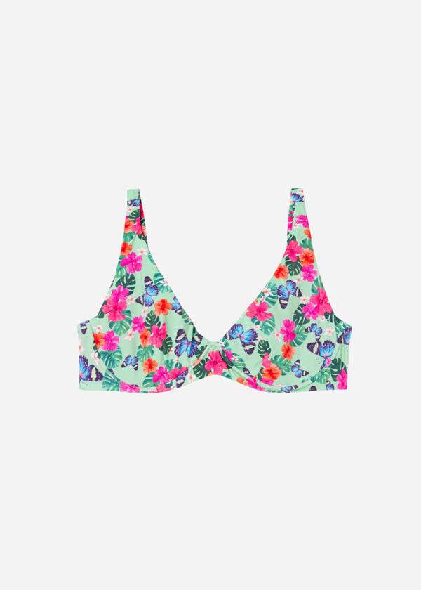 večbarvne ženske kopalke calzedonia balconette malibu