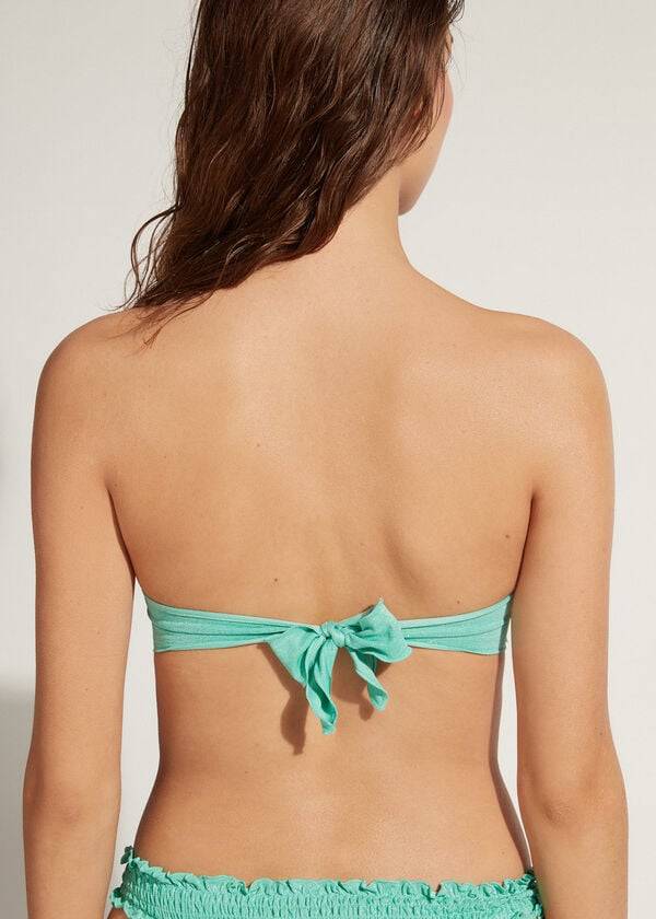 Ženske zelene kopalke calzedonia bandeau formentera