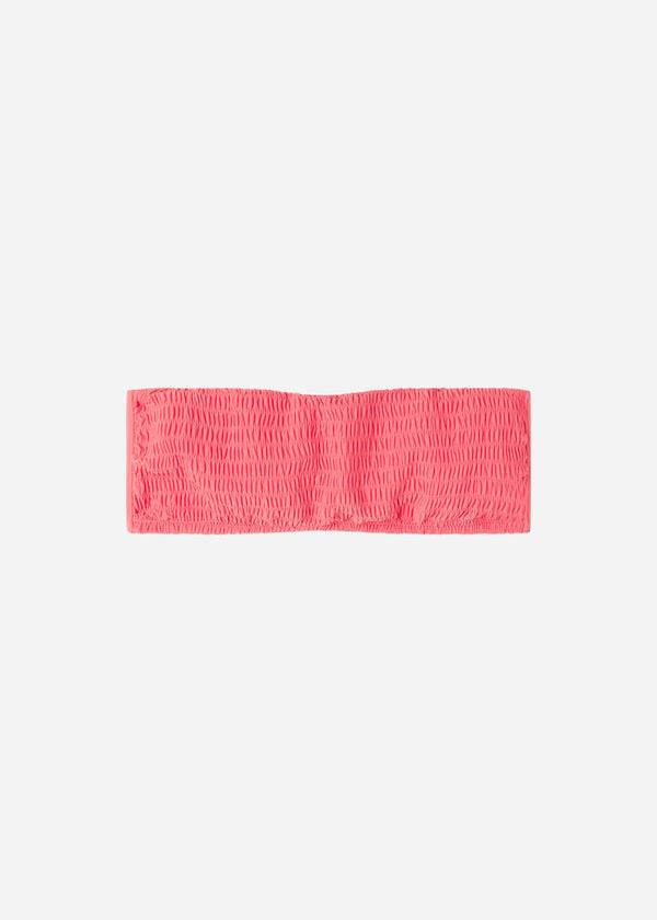 rožnati ženski bikini majice calzedonia bandeau lanzarote