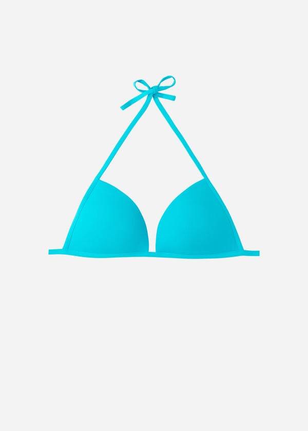 turkizni zgornji del bikinija calzedonia graduated soft padded triangle indonesia za ženske