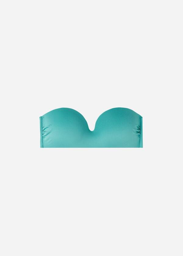 Ženske eko bikini majice calzedonia padded bandeau indonesia turquoise