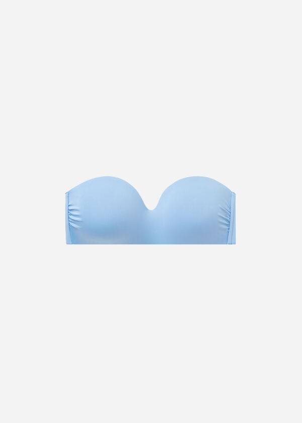 blue calzedonia padded bandeau indonesia eco Ženske majice bikinija