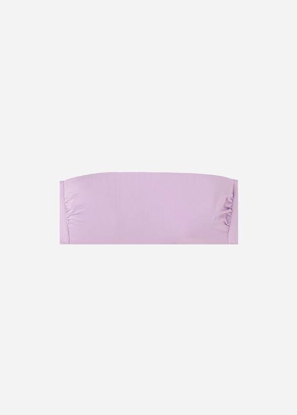 Ženski zgornji del bikinijev brez naramnic calzedonia padded bandeau indonesia eco vijoličen