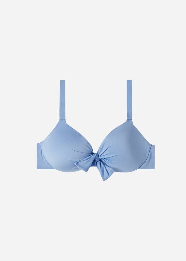 modri ženski podložen push-up eko zgornji del bikinija calzedonia indonesia
