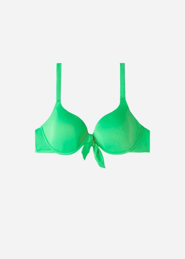 Ženski zgornji del bikinijev calzedonia padded push-up indonesia zelen