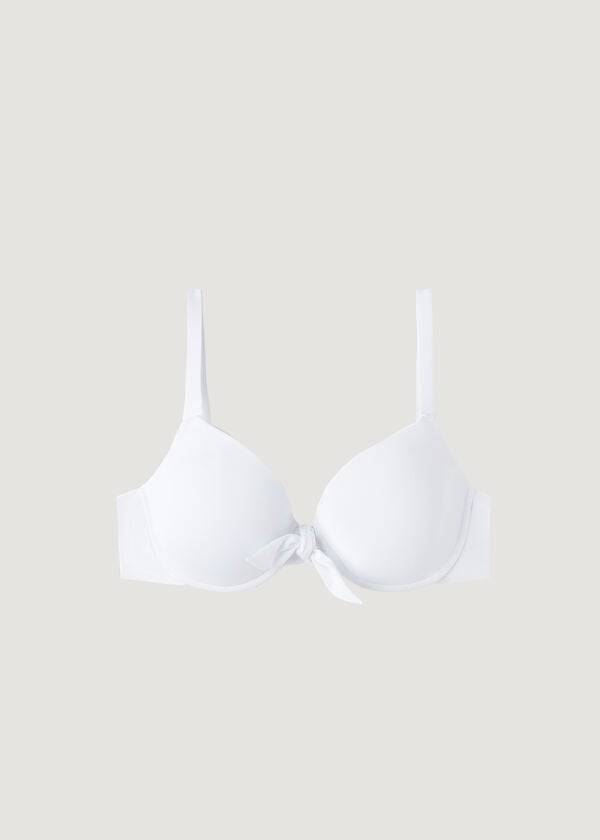 Ženski zgornji del bikinijev calzedonia padded push-up indonesia bele barve