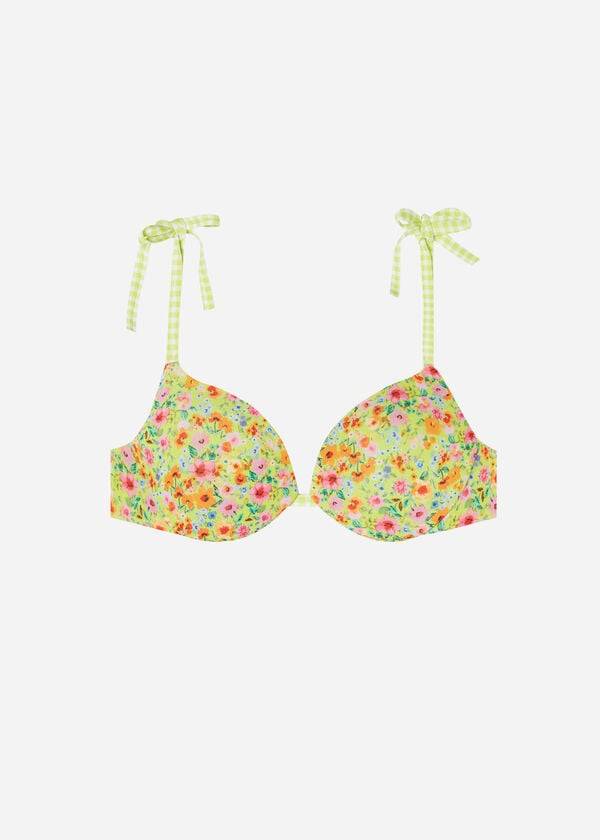 rumeni ženski podložen zgornji del bikinija calzedonia siviglia