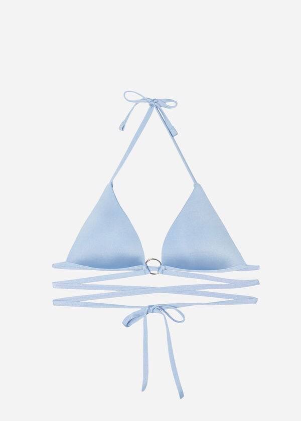 Ženski zgornji del bikinijev calzedonia padded triangle abu dhabi moder