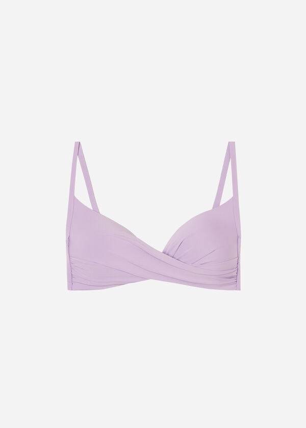 calzedonia padded triangle indonesia eco ženske kopalke vijolične barve