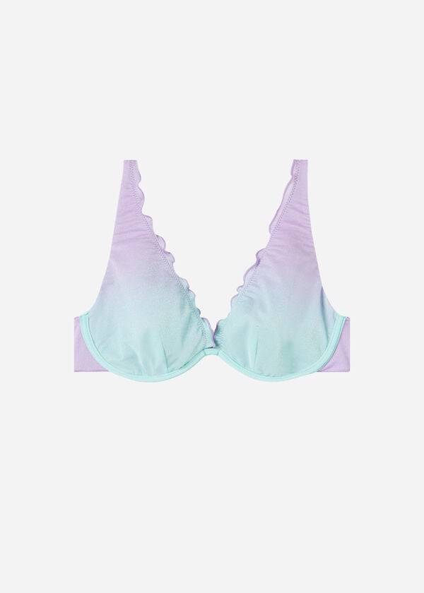 Ženski zgornji del bikinijev calzedonia push up madrid vijolične barve