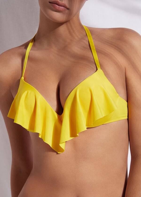 rumen calzedonia super padded push up indonesia eco rosa ženski zgornji del bikinija